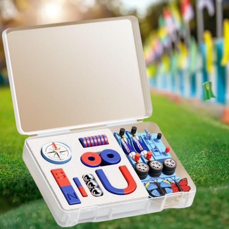 Science Project Kit - ชุดทดลองวิทยาศาสตร์ 1 ชุด พร้อมแม่เหล็กรูปตัว U แม่เหล็กรูปเกือกม้า