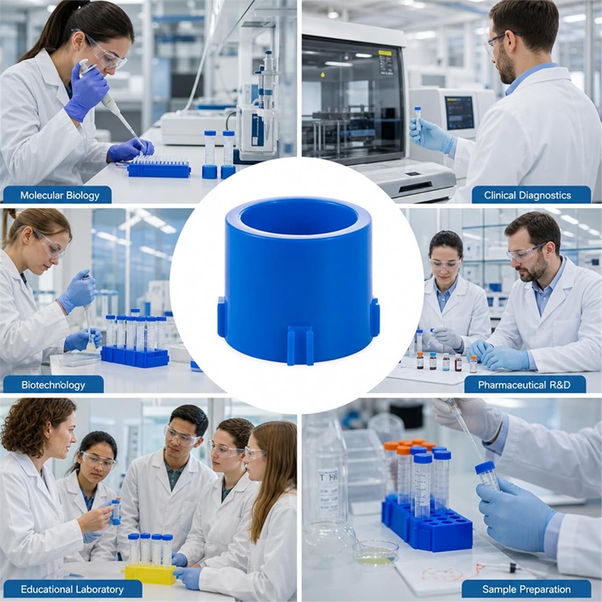Hobby Science Lab - ชั้นวางหลอดปั่นเหวี่ยง A1380K, ที่วางหลอดพลาสติกทรงกรวยสำหรับโต๊ะปฏิบัติการในห้องแล็บ, โครงการวิทยาศาสตร์ในห้องเรียน, งานอดิเรกที่บ้าน, 10