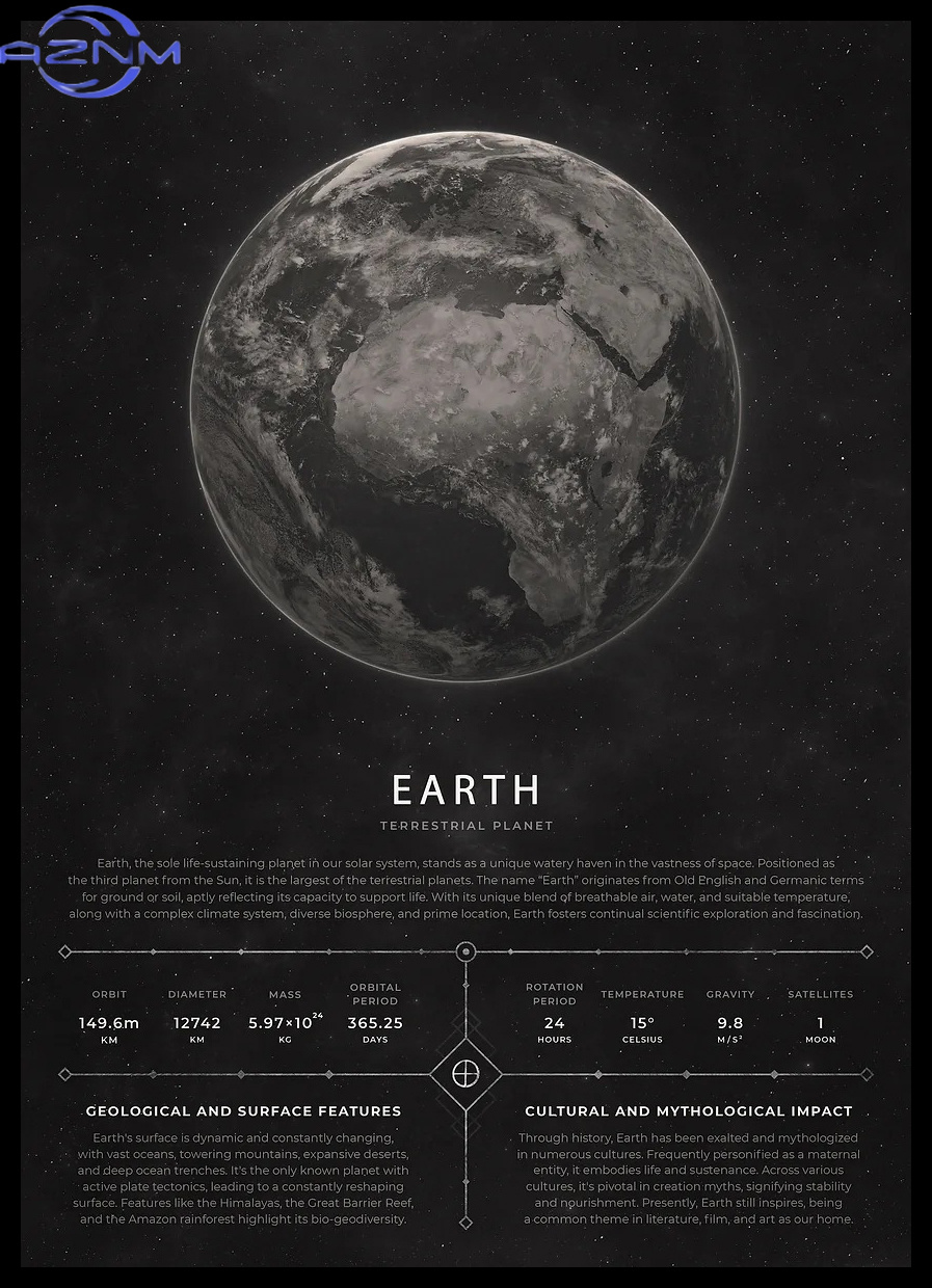 AZNM โปสเตอร์แนววินเทจ ภาพพิมพ - Star Map Poster บทวิจารณ์และราคา